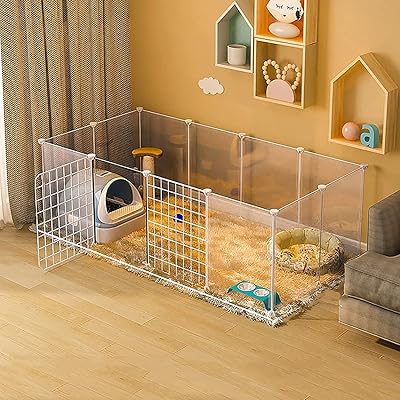 Parc à led pour petits animaux cage pour animaux de compagnie parc transparent