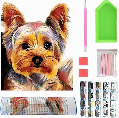 Kit de peinture diamant 5d en forme de chien pour adultes et enfants