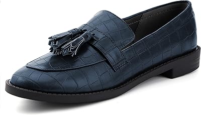 Mocassins plats à pampilles pour femmes chaussures de travail en cuir