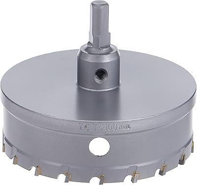 Scie cloche tct vtools 100 mm avec foret pilote, coupe-trou à pointe