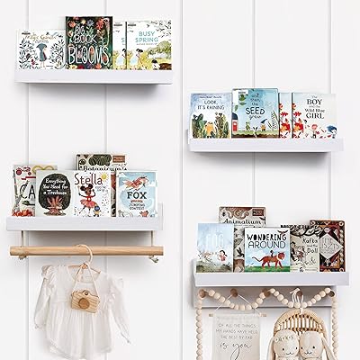 Bibliothèque flottante comex pour chambre d'enfant, bibliothèque murale suspendue, organiseur de livres