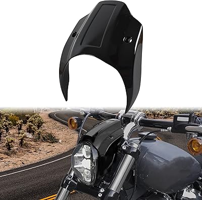 Veisutor couvercle avant en aluminium noir brillant pour harley breaker, kit de garniture