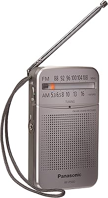 Radio fm portable panasonic/rf-p50 fonctionnant sur batterie (arrêt du fabricant) (argent/petit)