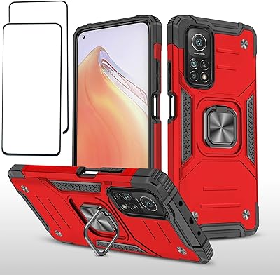 Coque de support xiaomi mi 10t pro 5g - avec protecteur d'écran