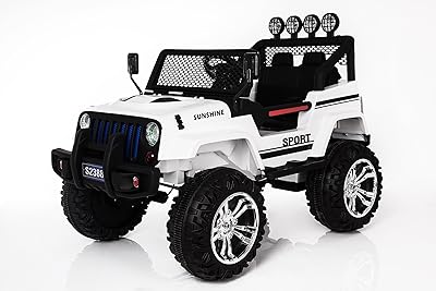 Voiture jeep dorsa à piles 12 v pour enfants blanche