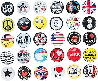 Special 100% vente en gros en vrac de 30 nouvelles épingles boutons badges