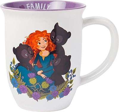 Tasse en céramique à large bord silver buffalo disney princess merida cups, 20
