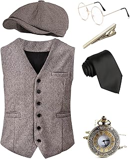 Ensemble d'accessoires de costume d'halloween pour hommes des années 1920, vêtements gatsby le magnifique,