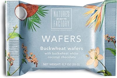 Gaufrettes de sarrasin natures own factory au chocolat blanc et noix de coco