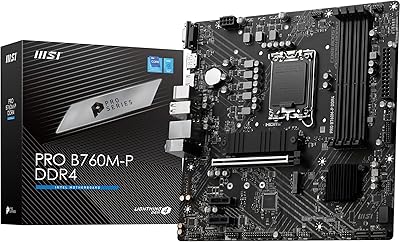 Carte mère msi b760m-p ddr4 pro series, prend en charge les processeurs intel