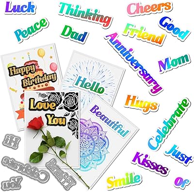 29 pièces origatch grands mots de vacances matrices de découpe en métal mots