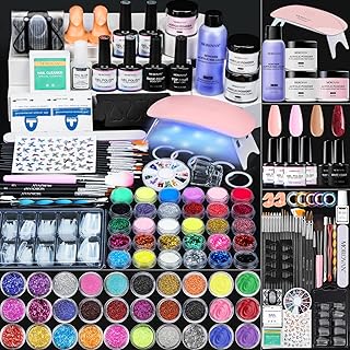 Kit de vernis à ongles acrylique morophane avec tout - kit de vernis