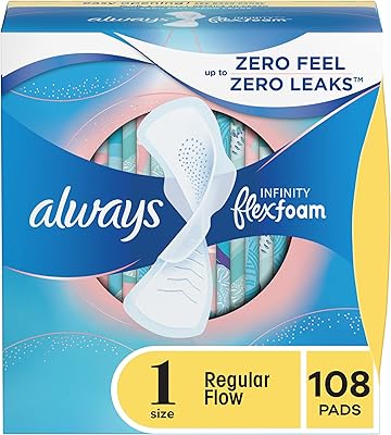 Always infinity pads pour femmes taille 1 absorption régulière paquet multiple avec ailes