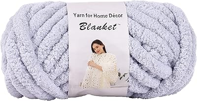 Fil chenille épais pour tricot à la main, épais et volumineux pour couverture