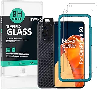 Protecteur d'écran ibywind [pack de 2] pour oneplus 9, avec protecteur d'objectif d'appareil