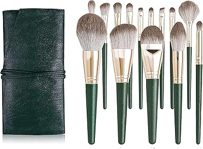 Ensemble de 14 pinceaux de maquillage redinga avec couvercle - ensemble de pinceaux