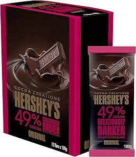 Délicieux chocolat au lait noir hershey's de cocoa creations, 49 % de cacao