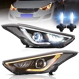 Phare led fland avec ampoules d2h pour hyundai elantra 2012-2015, plug and play