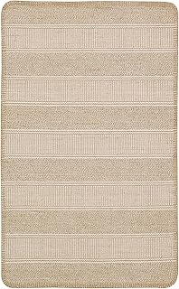 Tapis tissé plat ikea klegs, beige/blanc 50x80 cm (1'8" x 2'7")