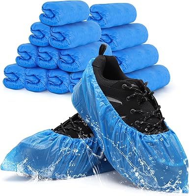 Couvre-chaussures d'intérieur antidérapants jetables boself 200 pièces (100 paires) imperméables recyclables housses