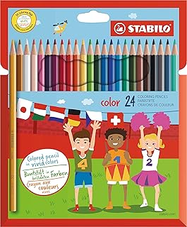 Crayons de couleur stabilo 9 cm (24 pièces)