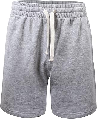 Short décontracté en polaire d'entraînement classique pour hommes avec taille élastique
