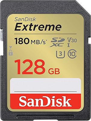 Carte sdxc sandisk rescue pro deluxe 128 go, 180 mo/s, classe de vitesse