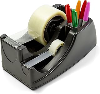 Dévidoir de ruban adhésif recyclé robuste 2 en 1 office mate, âme