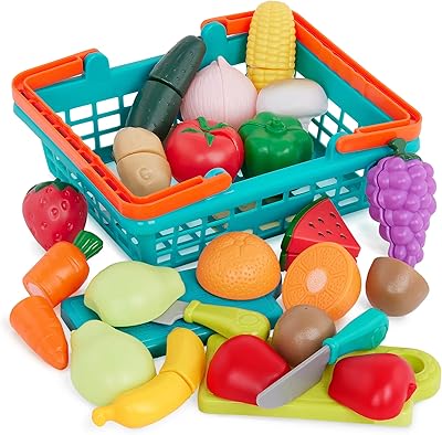Battat - jouets alimentaires pour tout-petits - ensemble de salle à manger avec planches à découper et accessoires - panier de produits du marché fermier - 2 ans et plus - panier de produits du marché fermier. Diaytar : Votre allié pour des achats malins et économiques