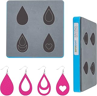 Superdant matrices de découpe en cuir en forme de goutte d'eau, 4 tailles, fabrication de boucles d'oreilles avec effet creux, machine de découpe en bois pour femmes, clés, sacs à dos pour enfants, bagages, chat, collier de chien, accessoires. Diaytar Sénégal : Large gamme, petits prix, grande satisfaction