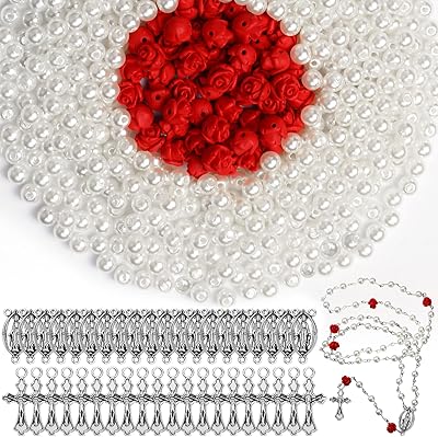 1220 pièces de fournitures de fabrication de chapelet dont 1060 perles 120