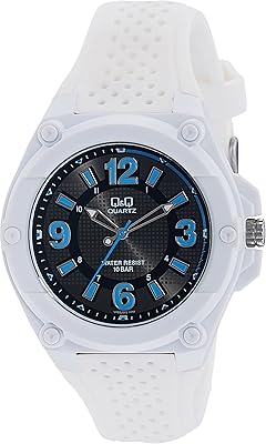 Montre décontractée q&q pour homme, analogique, caoutchouc - vr50j005y
