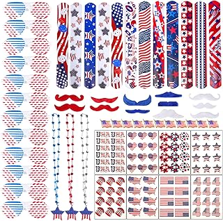 Ensemble de 76 cadeaux de fête patriotique décorations du 4 juillet comprenant