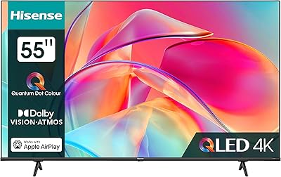 Hisense qled vidaa u6 4k smart tv 55 pouces série e7k avec couleur