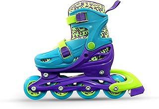 Skateboard inline adj gw-083 pour enfants - violet/bleu