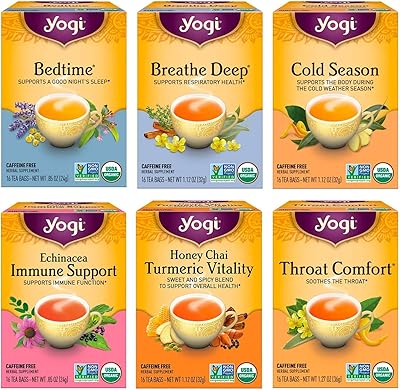 Yogi tea - obtenez des échantillons assortis - 6 thés pour soulager