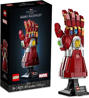 Kit de construction lego marvel nano gauntlet iron man 76223 pour adulte
