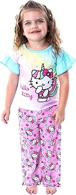 Hello kitty ensemble pyjama 2 pièces chemise et pantalon licorne pour bébé