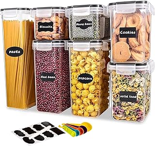 Conteneurs hermétiques de conservation des aliments tecom - ensemble de 7 boîtes
