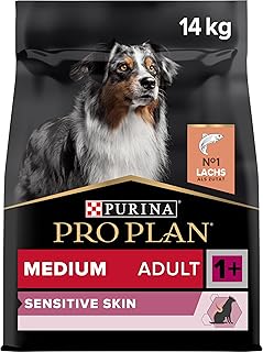 Nourriture sèche pour chiens purina pro plan sensitive au saumon, 14 kg