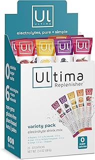 Poudre d'hydratation électrolytique ultima renewal, pack varié, 20 paquets de bâtonnets