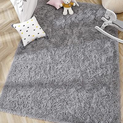 Tapis moelleux à poils longs upath pour chambre coucher de 12