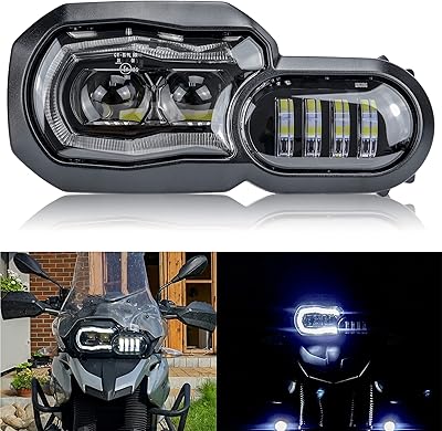 Ensemble de phares led f800gs, phare certifié e-mark avec feux de croisement drl