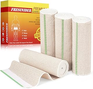 Bandages élastiques fresinider premium paquet de 4 bandages en coton et latex