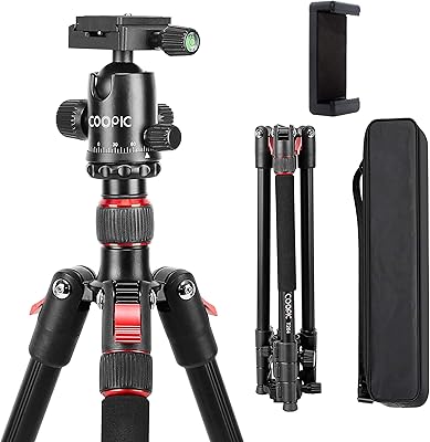 Coopic t264 67" 170 cm trépied 2 en 1 et monopode léger portable