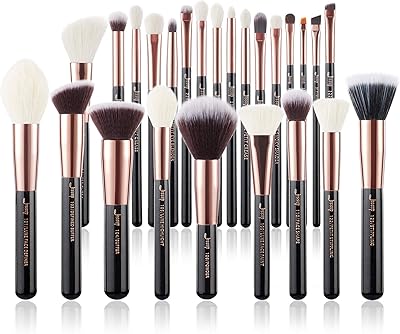 Jessup 25 pièces ensemble de pinceaux de maquillage professionnel marque cosmétiques fond