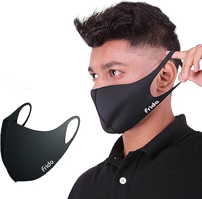 Masque facial frido ultra confortable silver+ lavable et réutilisable super respirant pour hommes