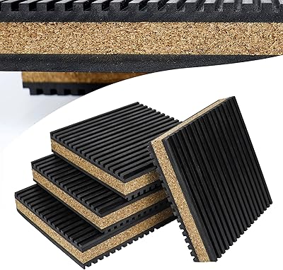 Coussins anti-vibrations pearwow 4" x 4" x 7/8" coussinets d'isolation des vibrations