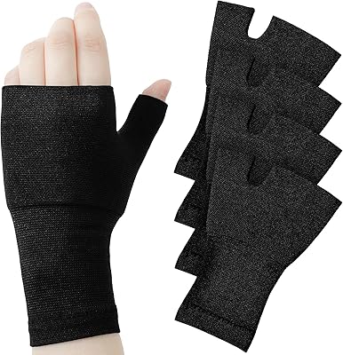 4 pièces gants de soutien de pouce de poignet sans doigts gants