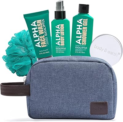 Coffret cadeau de bain pour hommes, 6 pièces pour la fête des pères